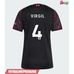 Lacne Ženy Futbalové dres Liverpool Virgil van Dijk #4 2026-27 Krátky Rukáv - Tretina